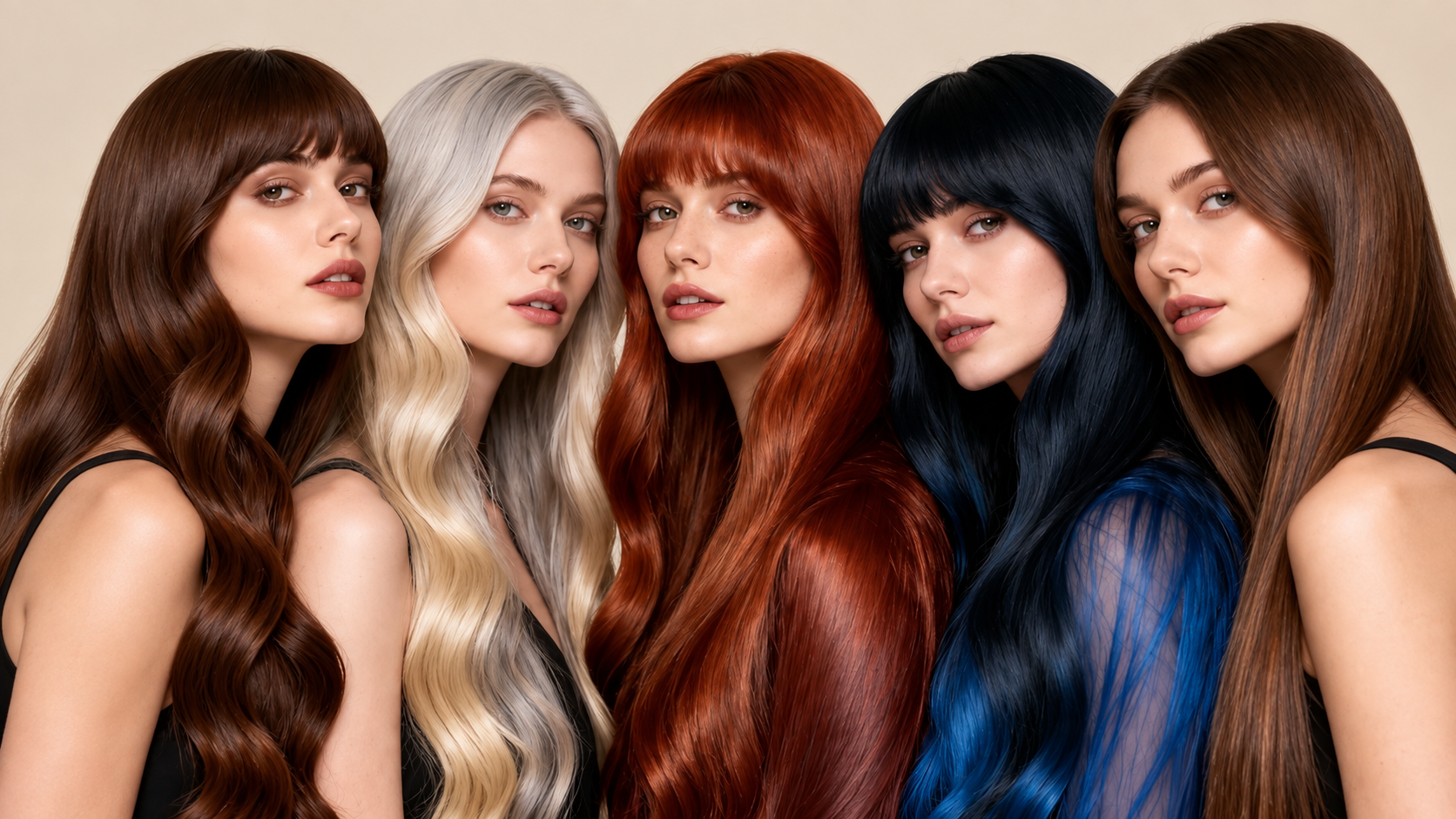 Fidelee flowing hair beauty campaign