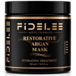 Fidelee Restorative Argan Hair Mask for Dry & Damaged Hair, Hydrating Treatment, 500 ml
